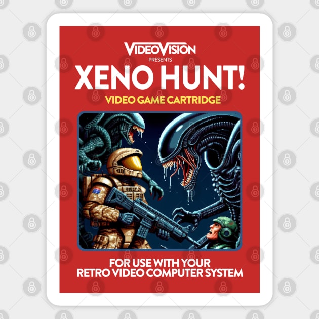 Xeno Hunt 80s Game Magnet by PopCultureShirts